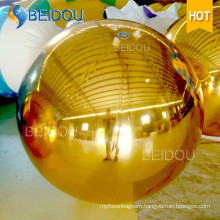 Festival Events Stage Decorative Mirror Balls Gold Mini Disco Inflatable Mirror Ball